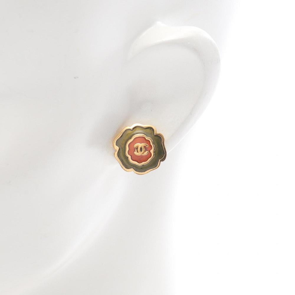 CHANEL Authentic Gold Logo Earrings - Picture 5 of 8